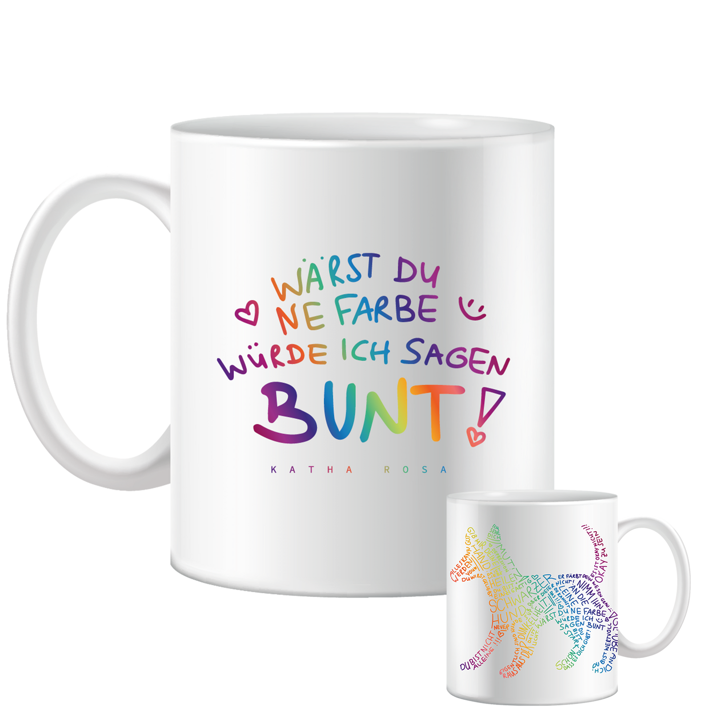 Katha Rosa Frühstücks-Dreier - 3 Tassen
