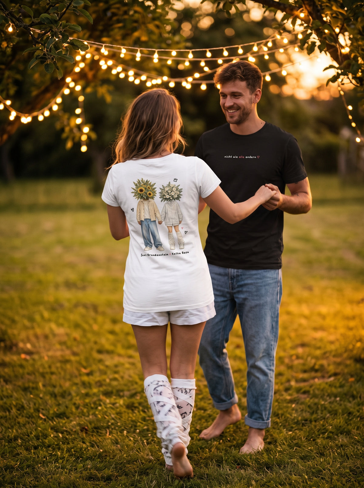 Nicht wie alle andern - Blumenpaar - T-Shirt