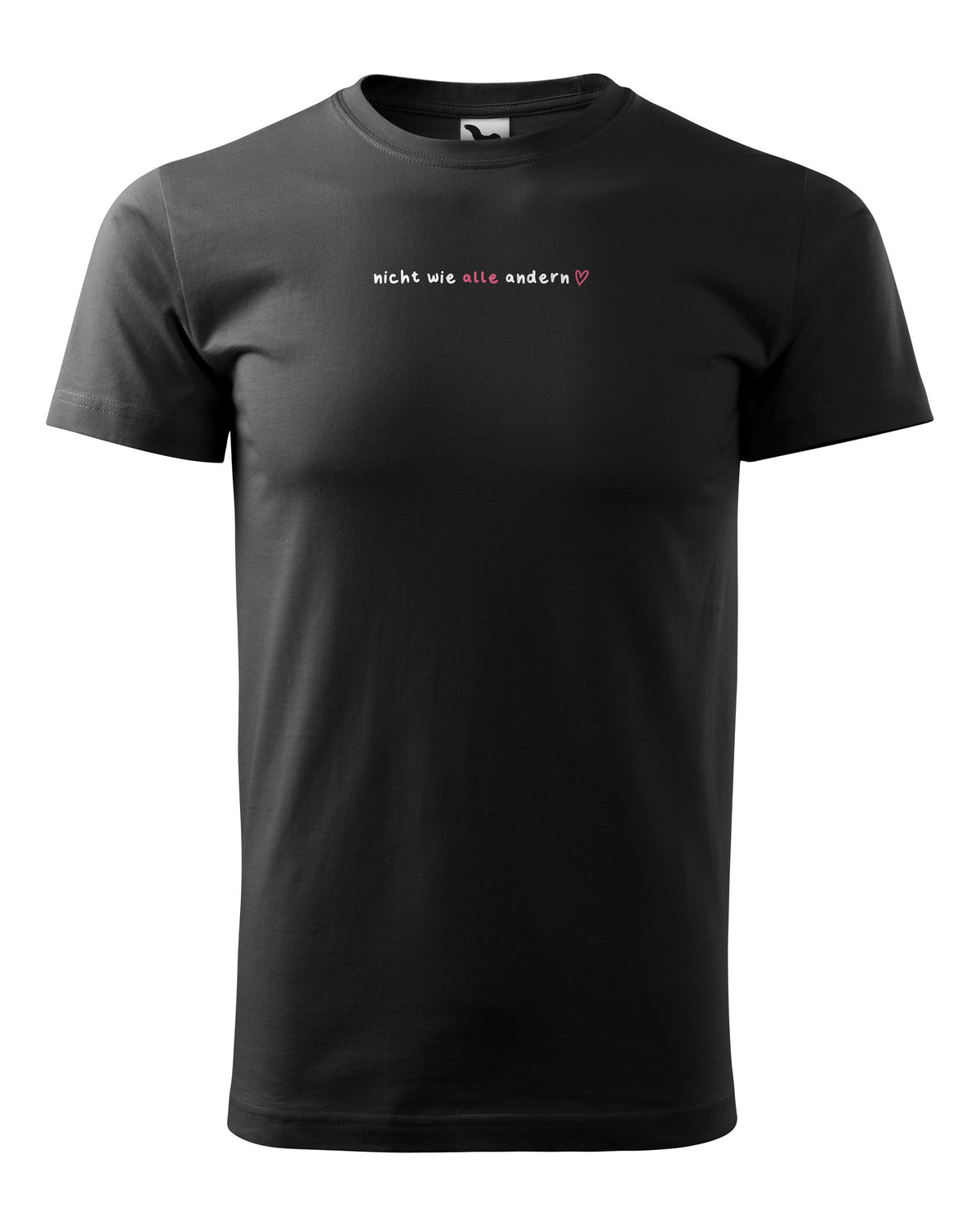 Blumenpaar T-Shirt Unisex schwarz – Vorderseite