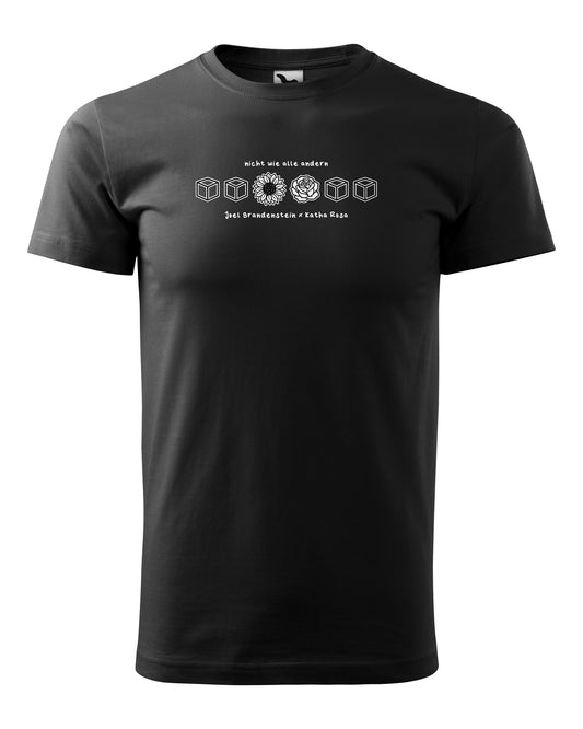 Nicht wie alle andern Icons T-Shirt Unisex schwarz – Vorderseite