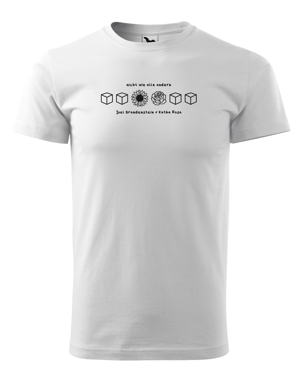 Nicht wie alle andern Icons T-Shirt Unisex weiß – Vorderseite