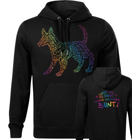 Schwarzer Hund - Bunt - Hoodie
